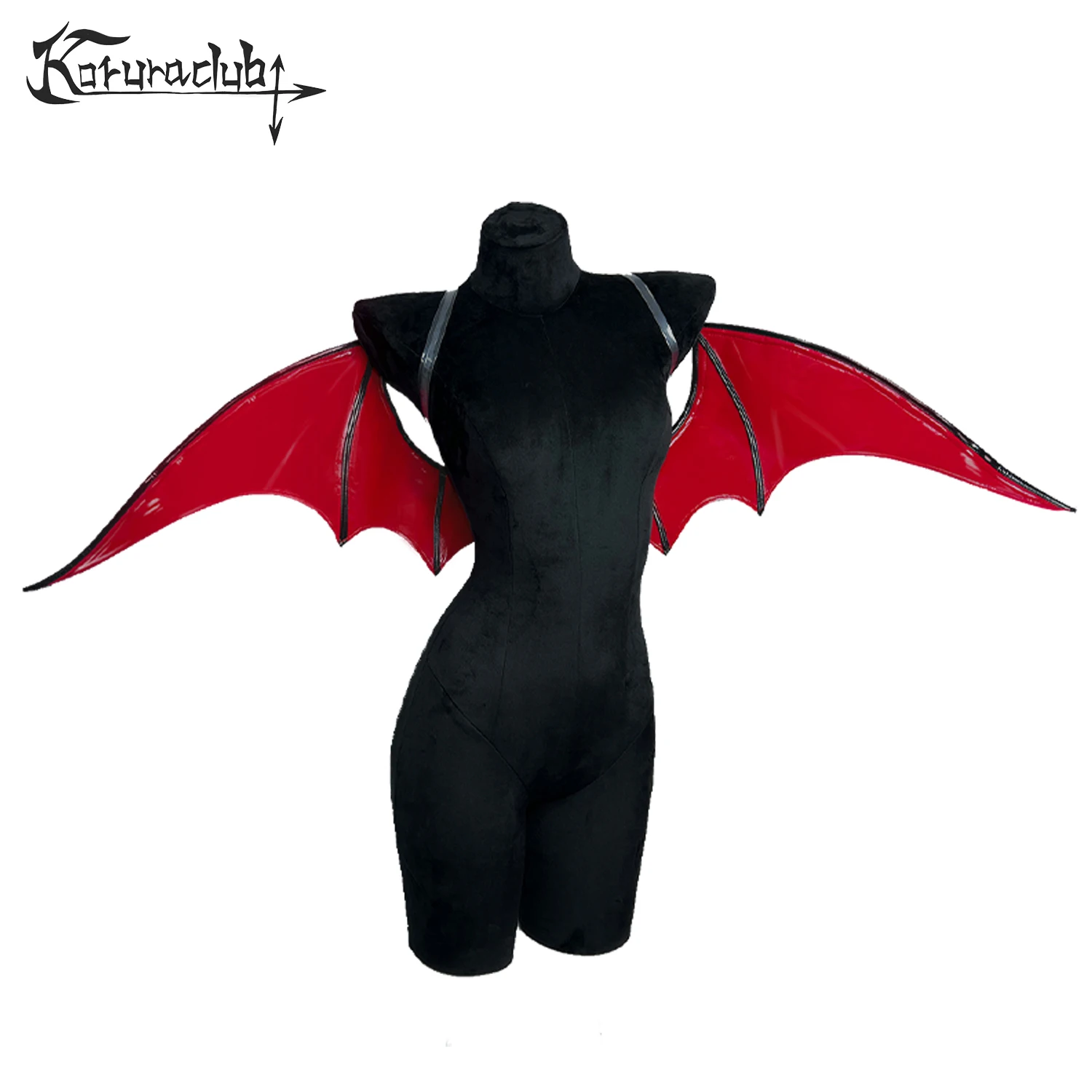 KORURACLUB HALLOWEEN VAMPIRES BAT WINGS Косплей Костюмы DEVIL WING PU LEATHER