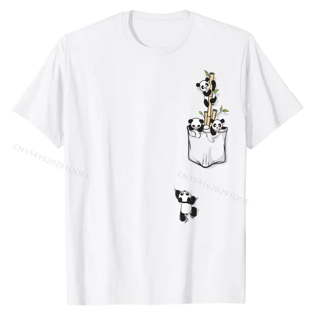 Футболка милая игривая футболка с пандой игровая в кармане новый дизайн мужские