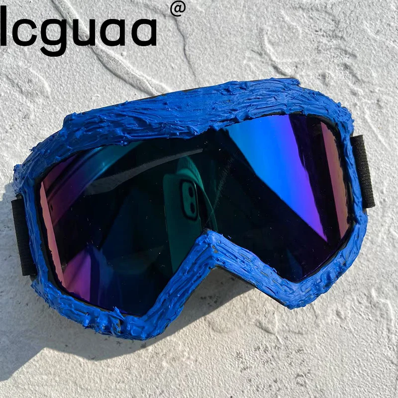 Брендовые дизайнерские солнцезащитные очки женские лыжные уличные большие