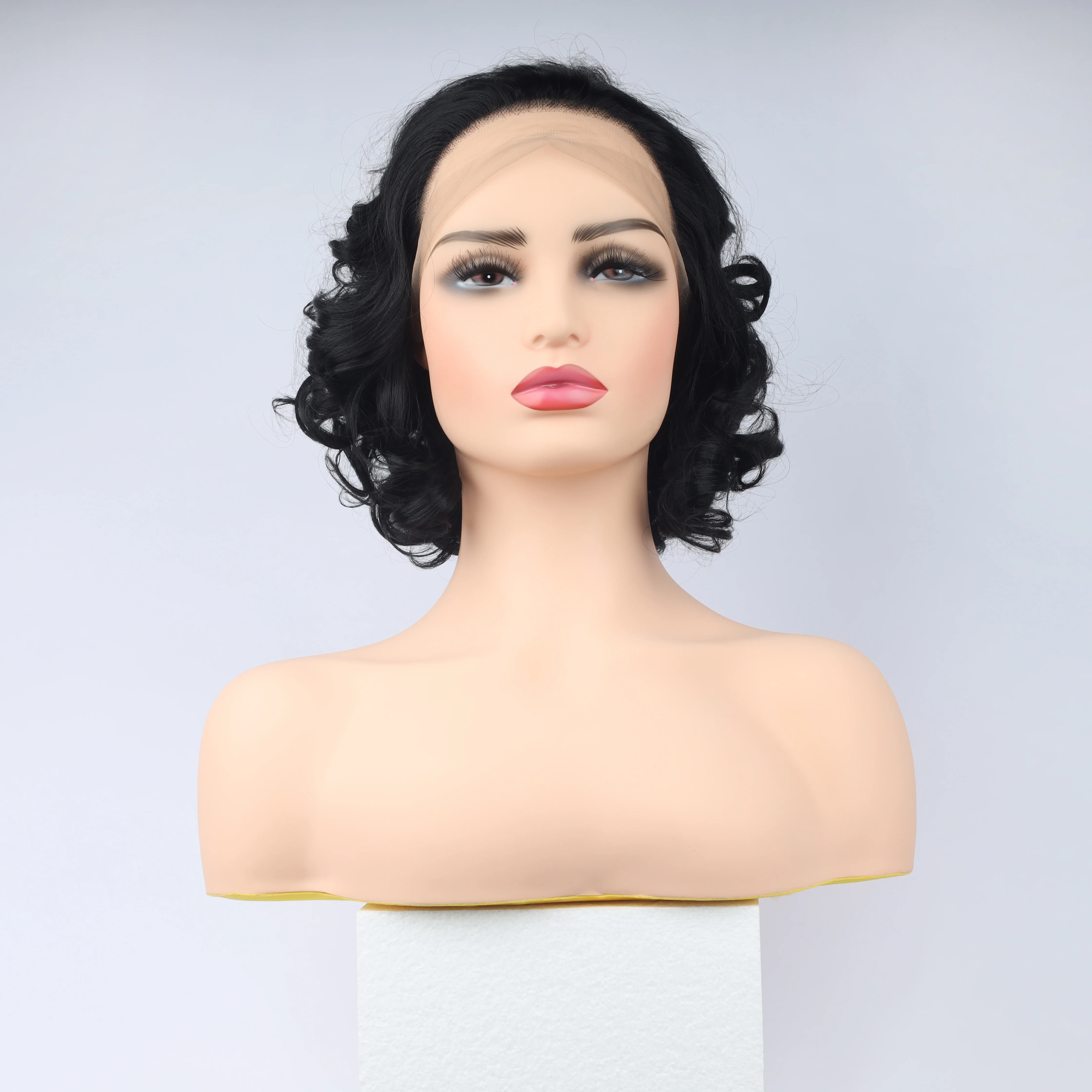 Парик aiva женский с кудрявыми волосами модные передние искусственные на сетке 13X3