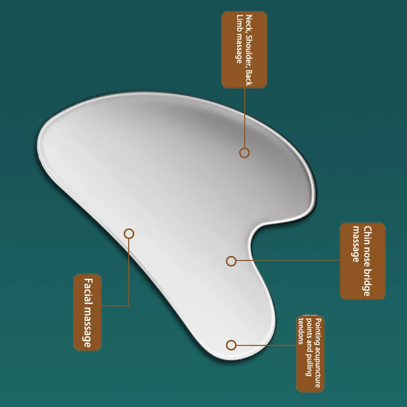 Массажер гуаша из нержавеющей стали для лица и шеи