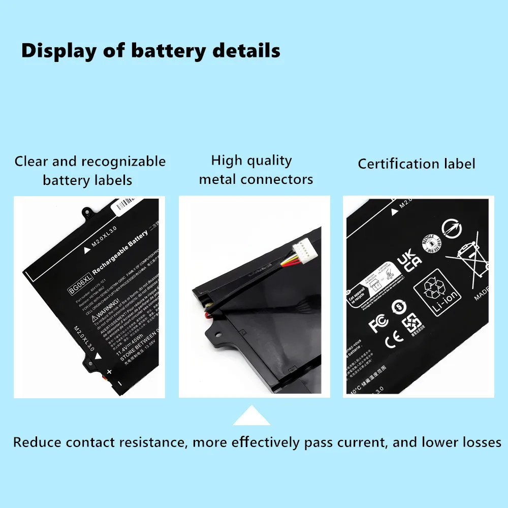 Фото Аккумулятор BG06XL HSTNN-IB6Z HSTNN-Q99C 804175-1B1 для HP EliteBook 1040 G3 (P4P90PT) серии 804175-181 804175-1C1 805096-001 №2