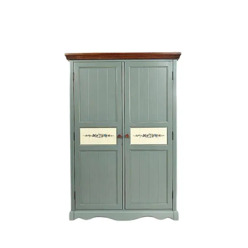 Американский деревенский современный простой шкаф из цельной древесины в