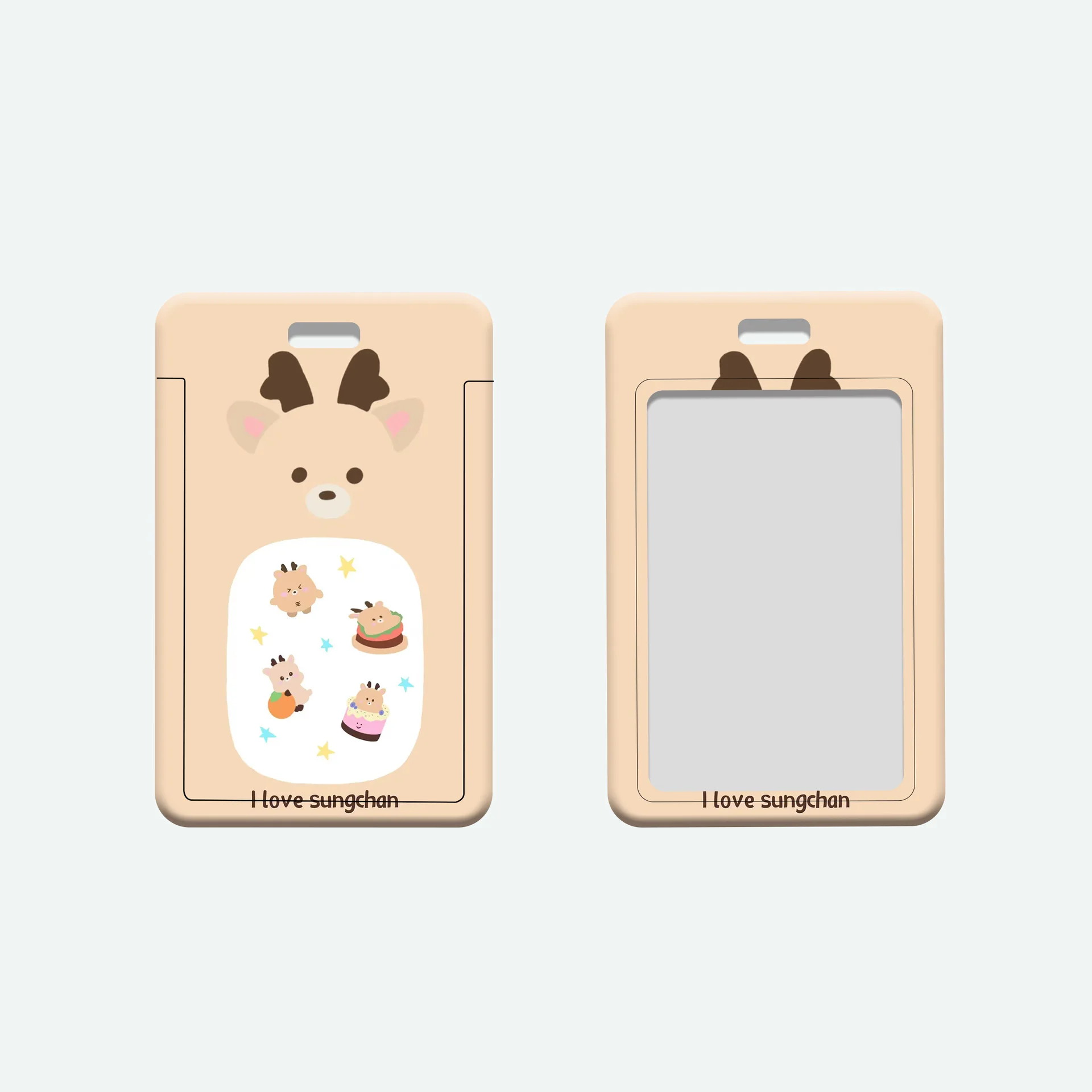 KPOP RIIZE мультяшный белый кожаный веревочный держатель для удостоверений личности