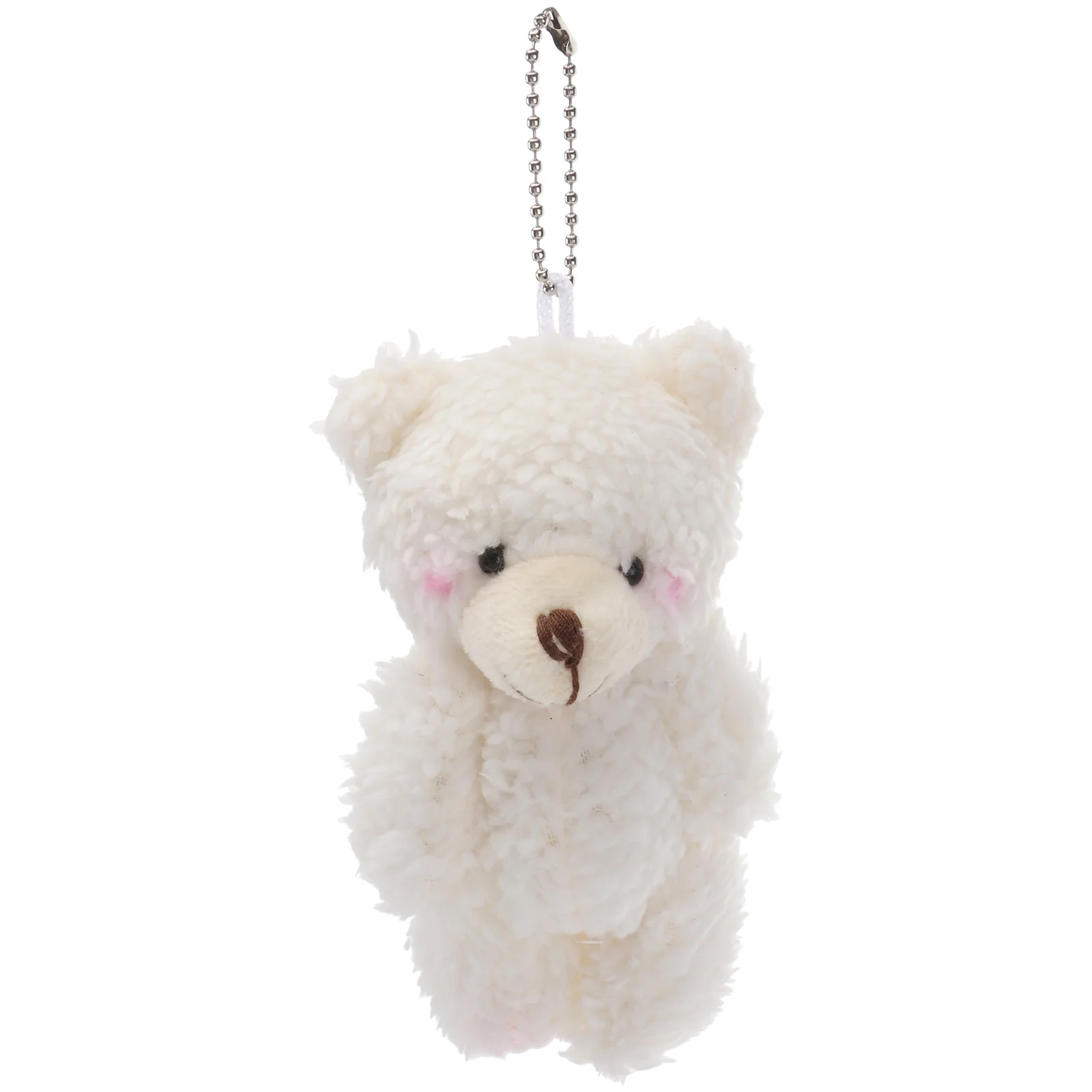 

4 Pcs Ornaments Plush Bear Key Chain Pendants Stuffed Animals Bulk Car Accessories Craft Rings Decorate Bag Cartoon Charms