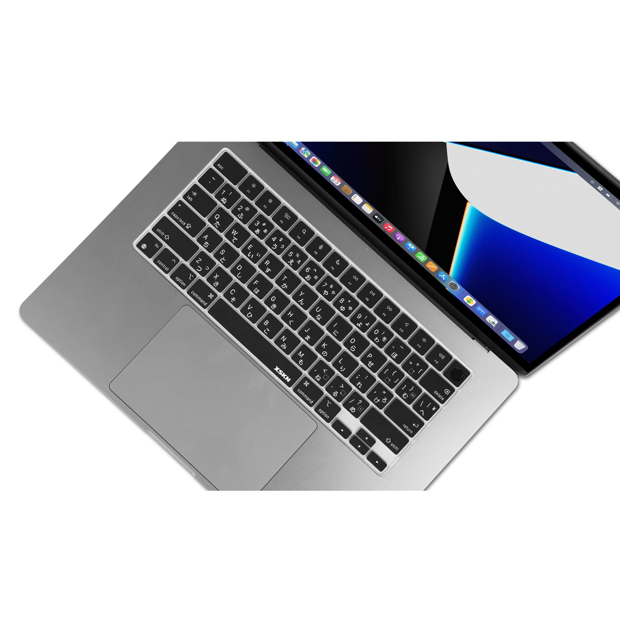 XSKN США японский силиконовый чехол для клавиатуры Macbook Pro 14 2/Macbook 16 дюймов с Touch ID M1 M2
