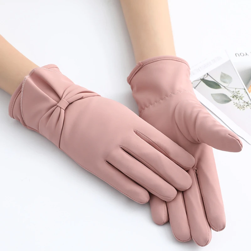 

Модные женские перчатки, зимние ветрозащитные водонепроницаемые теплые варежки из внутреннего плюша, женские мягкие перчатки для сенсорны...