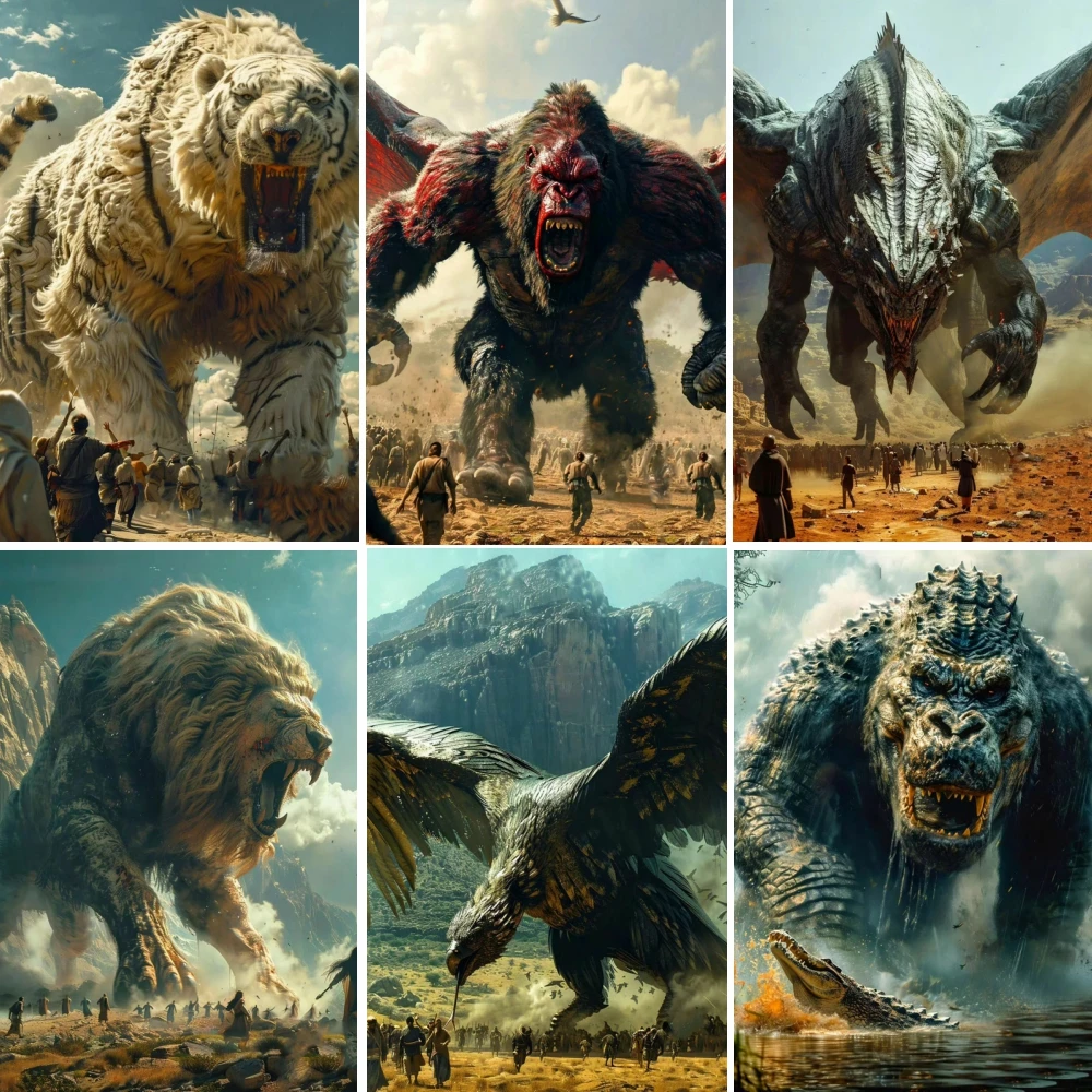 DIY комплект алмазной живописи ручной работы животное монстр тигр лев вышивка