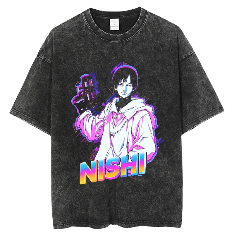 Новинка Мужская Винтажная Футболка GANTZ с рисунком в стиле аниме модель 2025 года