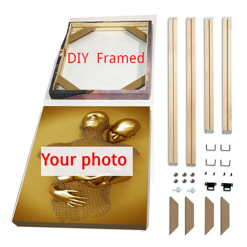 

Solid Wood Photo Frame for Canvas Painting Customized Craft Advertisement Wall Art Decor DIY Brand Large Size Quadros