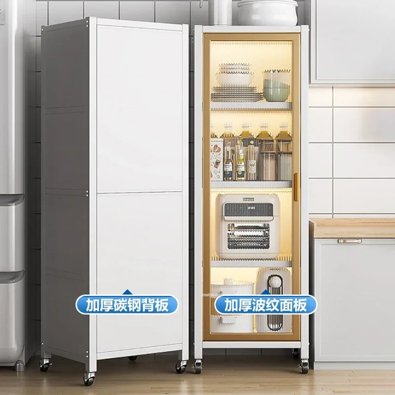 Современные металлические кухонные шкафы многослойная стойка для хранения с