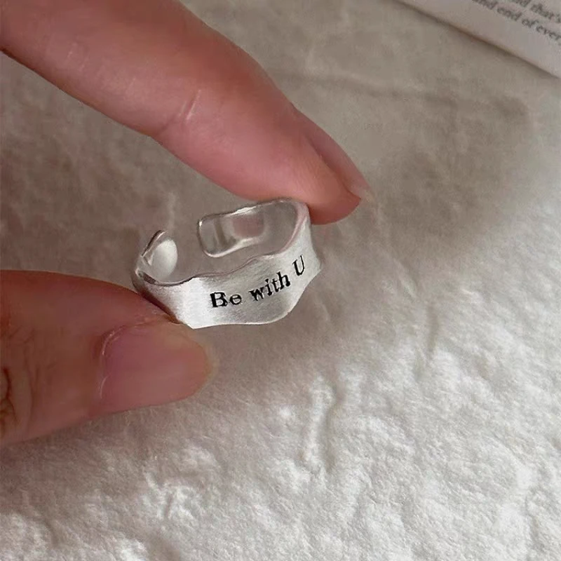 Женские регулируемые кольца в виде геометрических букв серебро 925 пробы