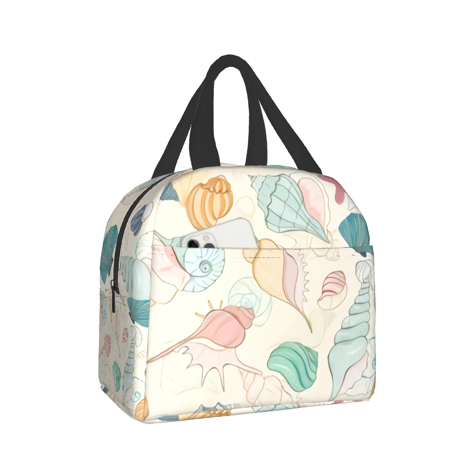 

Colorful Starfish Shells Lunch Bag Insulated Lunch Box Freezable Tote Bag Storage Bag World Marine Life Suitable for Adults Kids