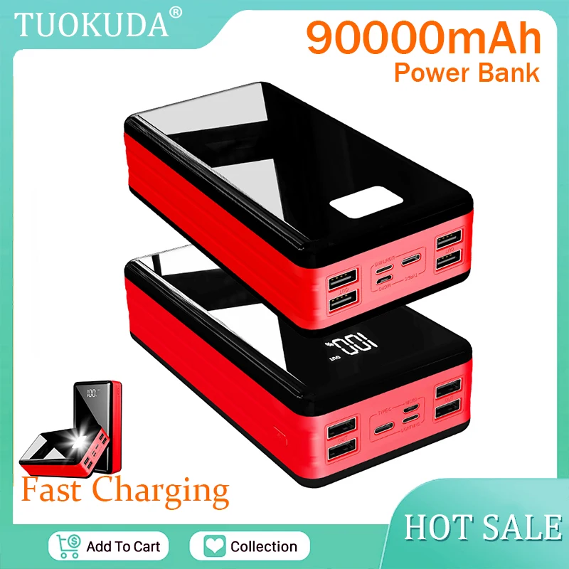 

Внешний аккумулятор с 4usb-портами, 90000 мАч