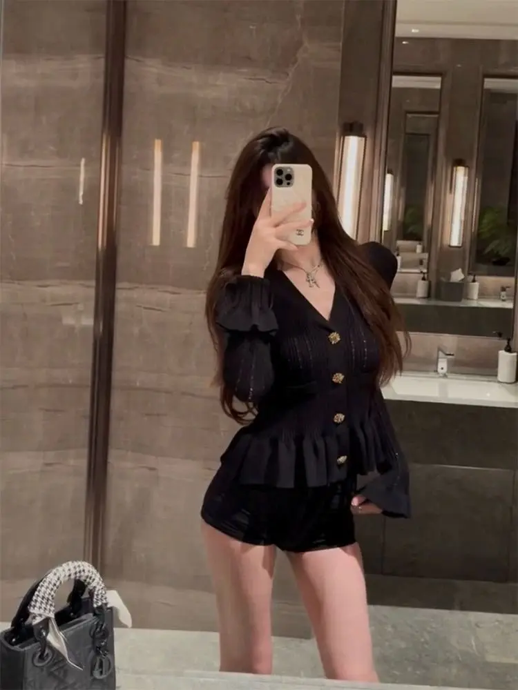 Винтажный элегантный свитер QWEEK во французском стиле женские осенне-зимние