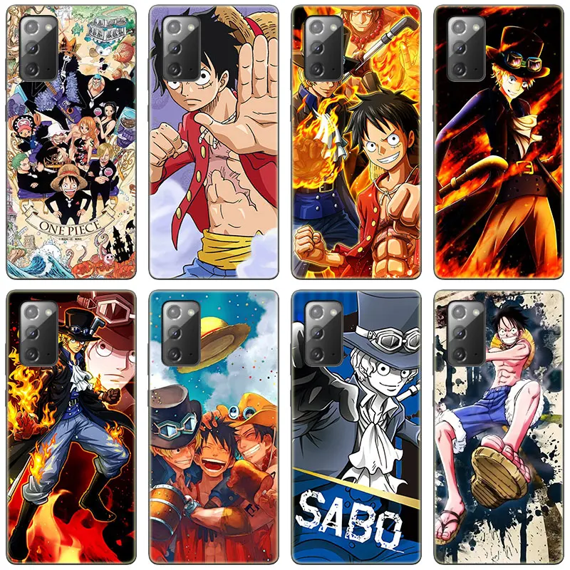 

Anime One Piece Luffy SABO Phone Case For Samsung Galaxy S22 S21 Ultra S20 FE S8 S9 S10E S10 Plus S10 Lite A9 2018 Black Cover