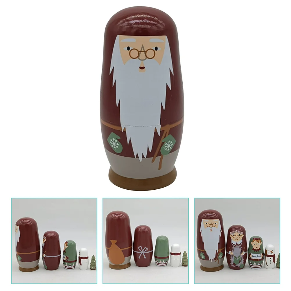

Russia Wooden Decor Home Décor Accents Russian Christmas Nesting Handicraft Painted Dolls