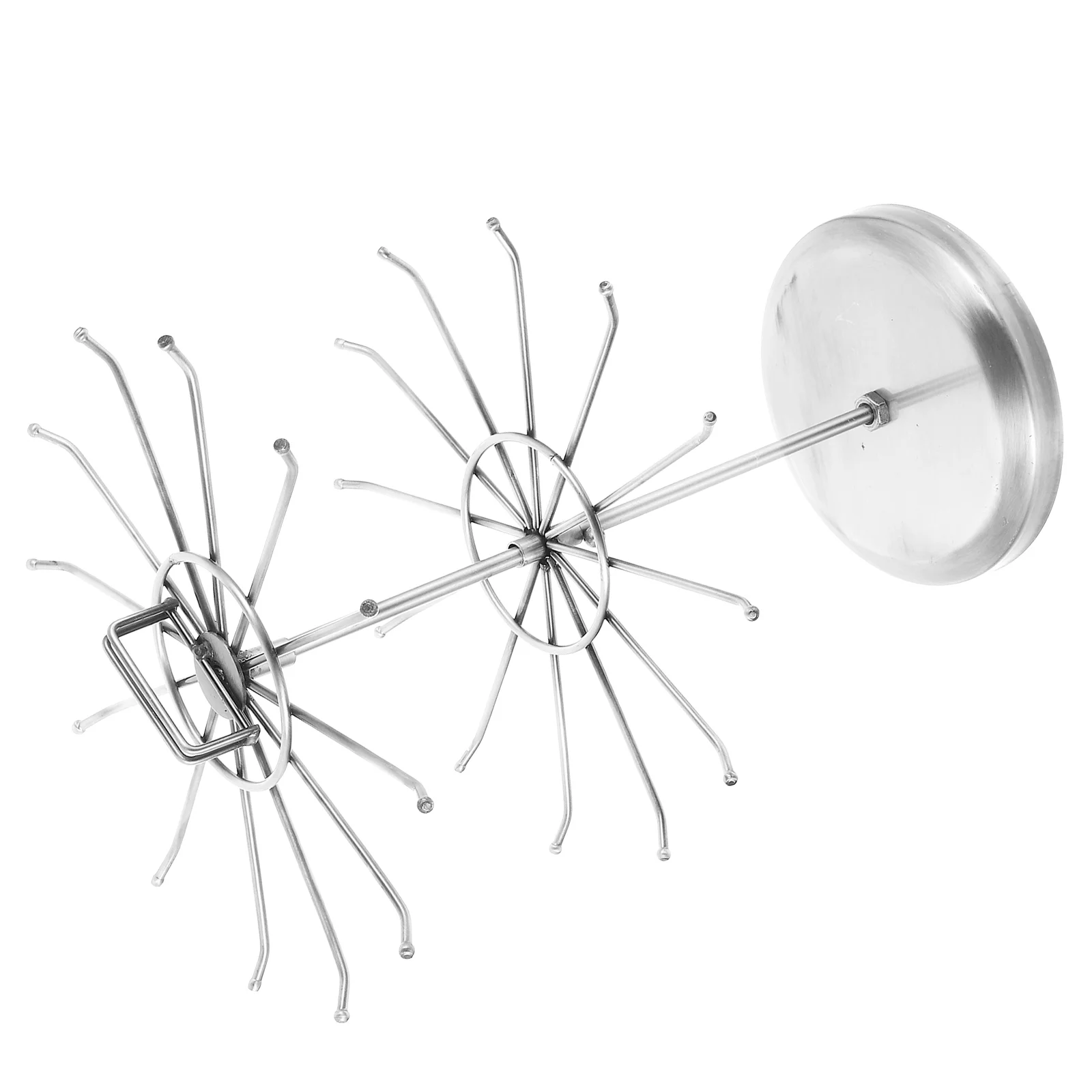 

Necklace Holder Stand Earring Display Jewelry Show Rack Silver Tabletop Stud