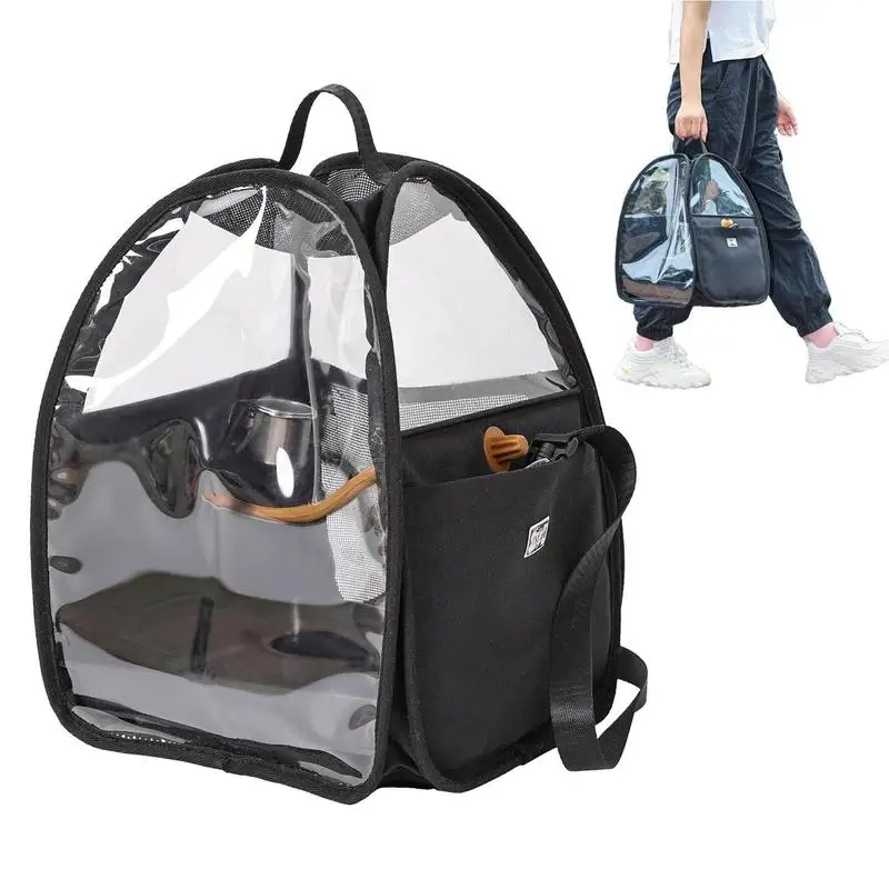 

Portable Parrot Backpack Carriers Bag Pet Bird Bubble Backpack Transparent Travel Cage With Feeder Bowls