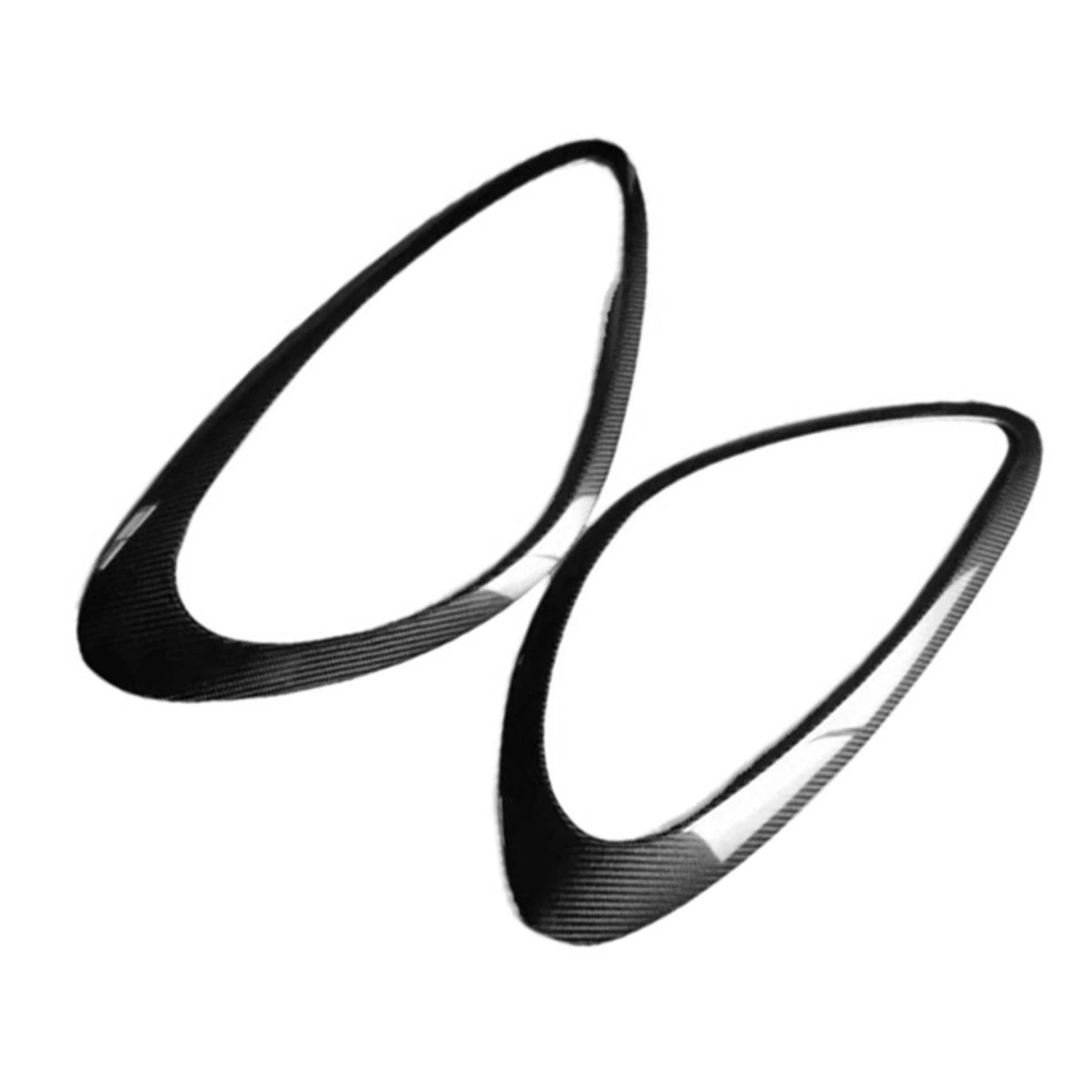 

Real Carbon Fiber Headlight Eyebrow Eyelids Front Light Cover Front Headlight Trim Cover for-Porsche 911 991 Carrera