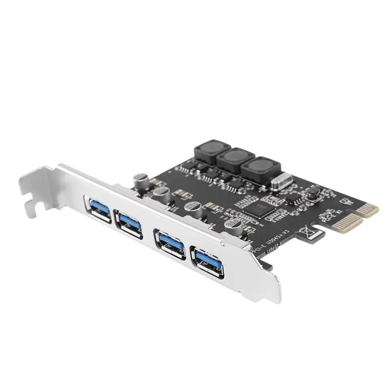 Контроллер USB 3.0 с 4 портами, плата расширения PCI Express (PCIe) 3X, 4x USB 3.0, дополнительная карта USB 3.0 (art.: 3920d8e61ae4d) - 3920d8e61ae4d