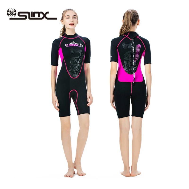 3mm Neoprene Short Sleeve Diving Suit Women Girls Wetsuits Surfing Suit Swimming Suit For Spearfishing Wetsuit Female