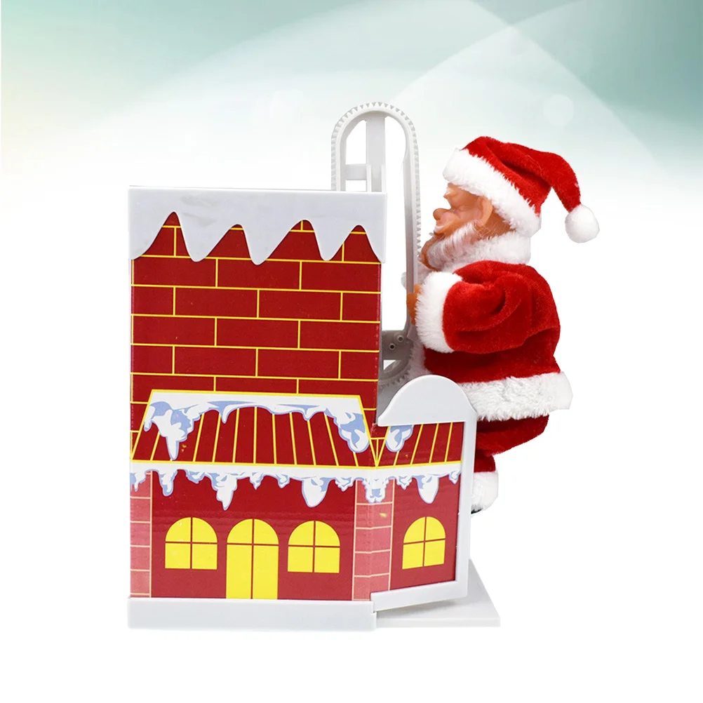 

Christmas Music Electric Toy Toys Cartoon Gift Climbing Chimney Santa Claus