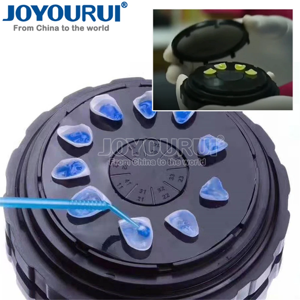 Dental All Ceramic Veneer Porcelain Veneer Pretreatment Box All Ceramic Veneers Processing Box Denture False Teeth Storage Case