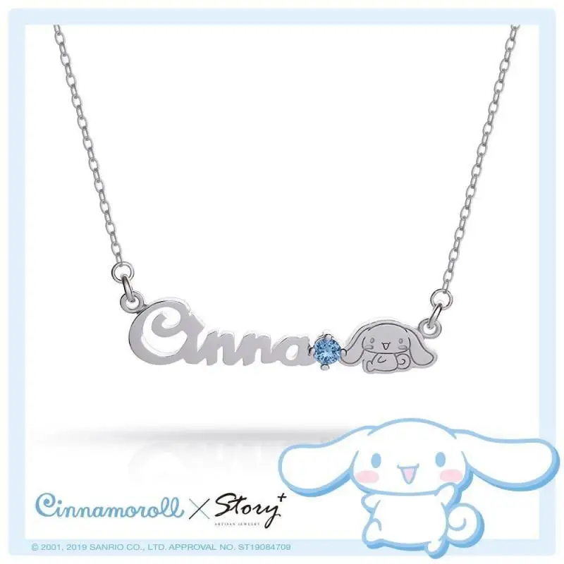 

Ожерелье в виде Sanrio Cinnamoroll из серебра 925 пробы, милое украшение для девочек, модный тренд, рождественский подарок для детей
