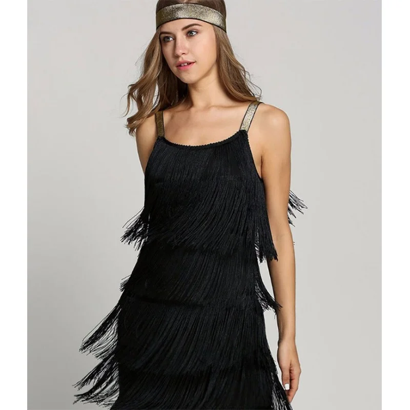 

2022 Summer New Women'S Clothing European And American Style Stitching Tassel Sleeveless A-Line Skirt Women'S Solid Color Dress