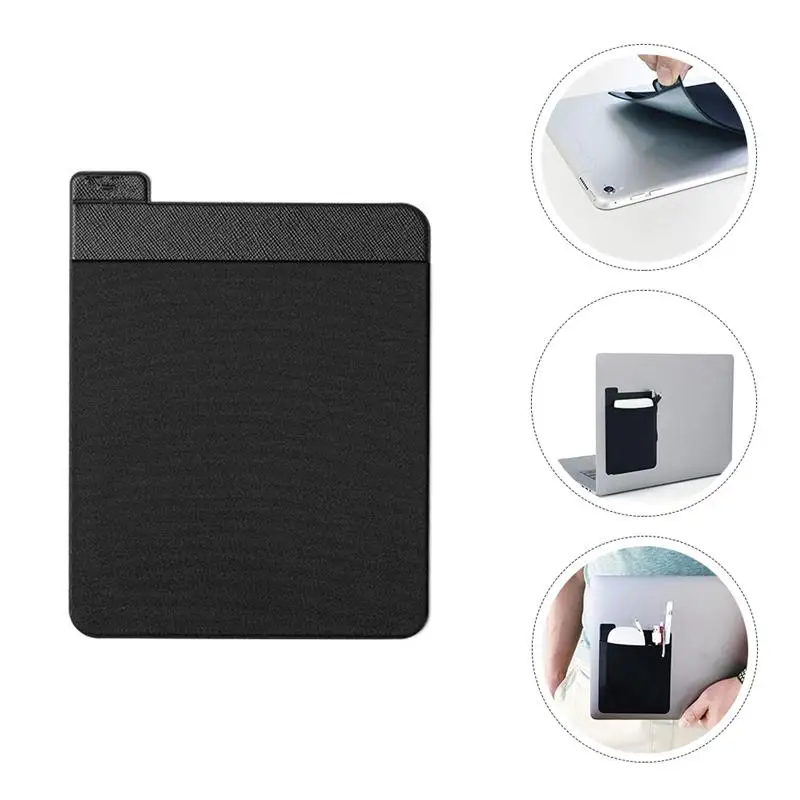 

1pc Adhesive Laptop Back Storage Bag Multifunction Mouse Storage Pouch