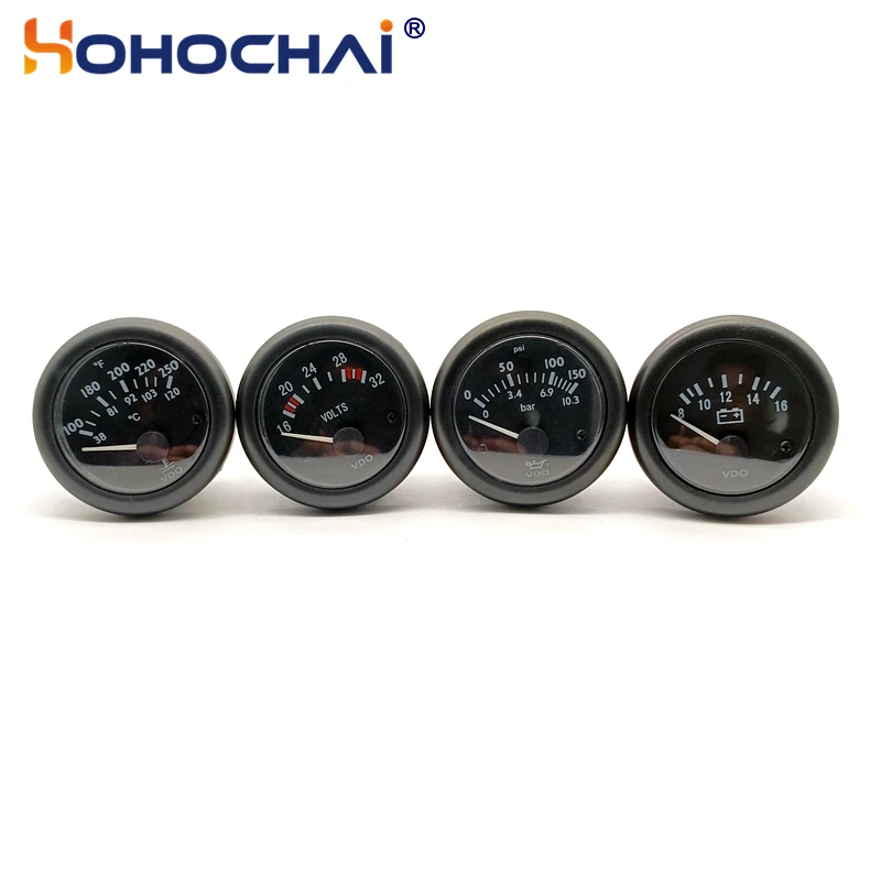 Medidor de Medição de Temperatura Pressão de Óleo Vdo 52 mm 12v 24v Opcional Peças e acessórios do gerador