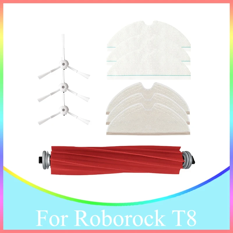 

Replacement Parts For Roborock T8 Main Brush Side Brush Mops Spare Parts Robotic Vacuum Cleaner Accessories