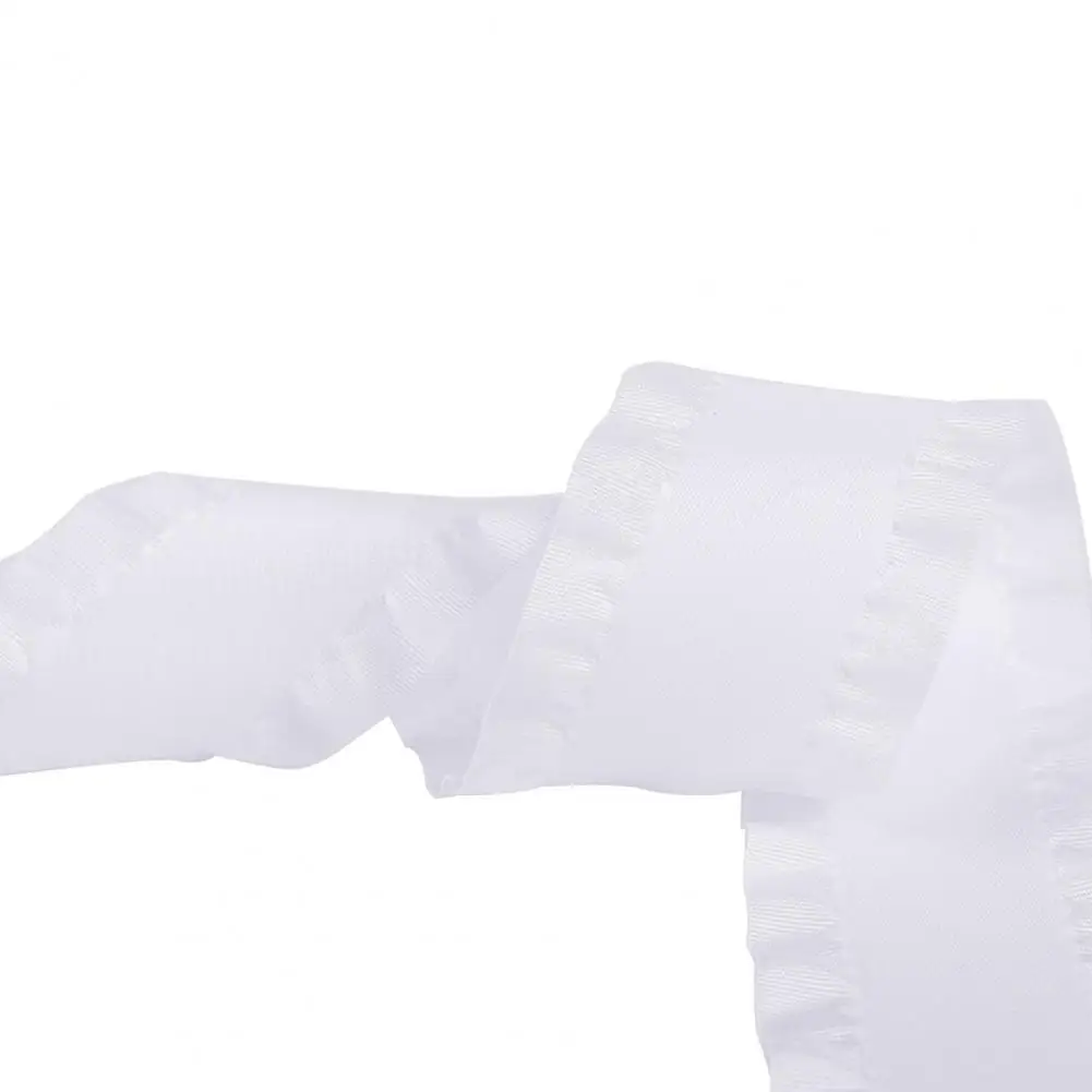 

40%HOT 1 Roll Ribbon Spool Fine Workmanship Ruched Polyester Long Solid DIY Tulle Roll for Gift