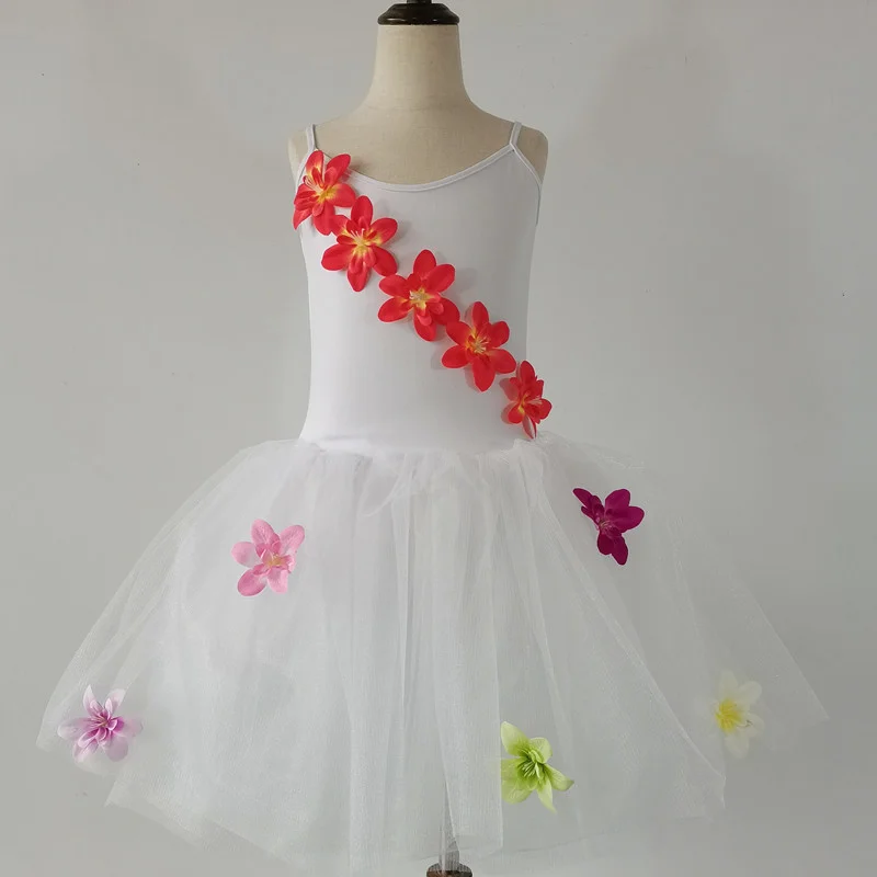 Балетное платье-пачка для девочек Тюлевое платье без рукавов гимнастическое