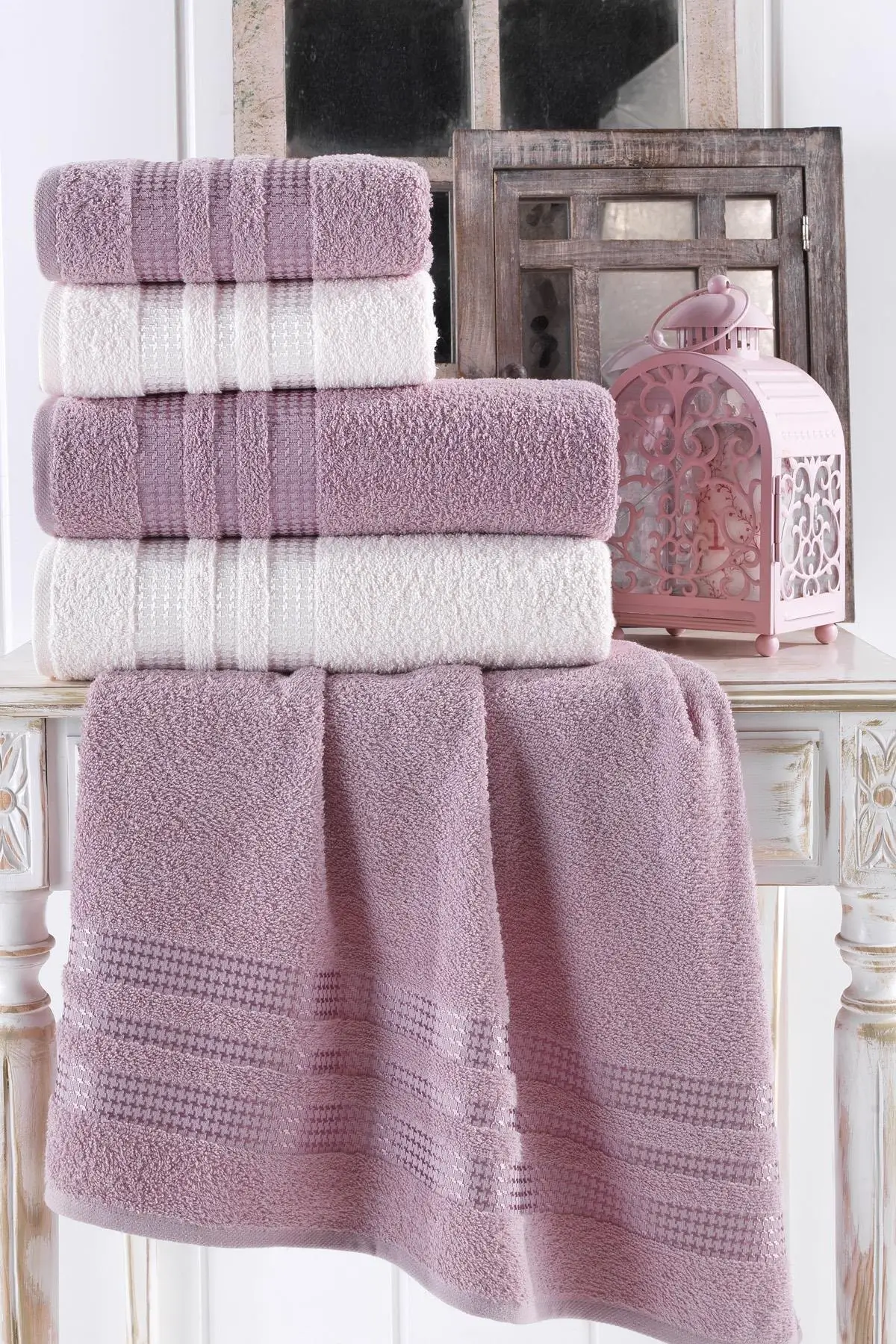 

Антибактериальный набор полотенец для ванны, Звездный крем, 4 дюйма