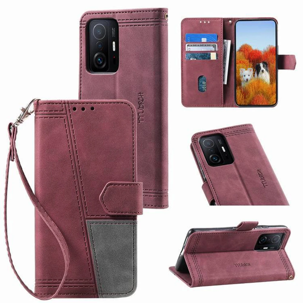 Фото Ретро-чехол-кошелек из кожи с эффектом пэчворк для Moto G Play 5G 2024, Stylus 2023, Power 2022, 2021, с ремешком и отделением для 3 карт №5