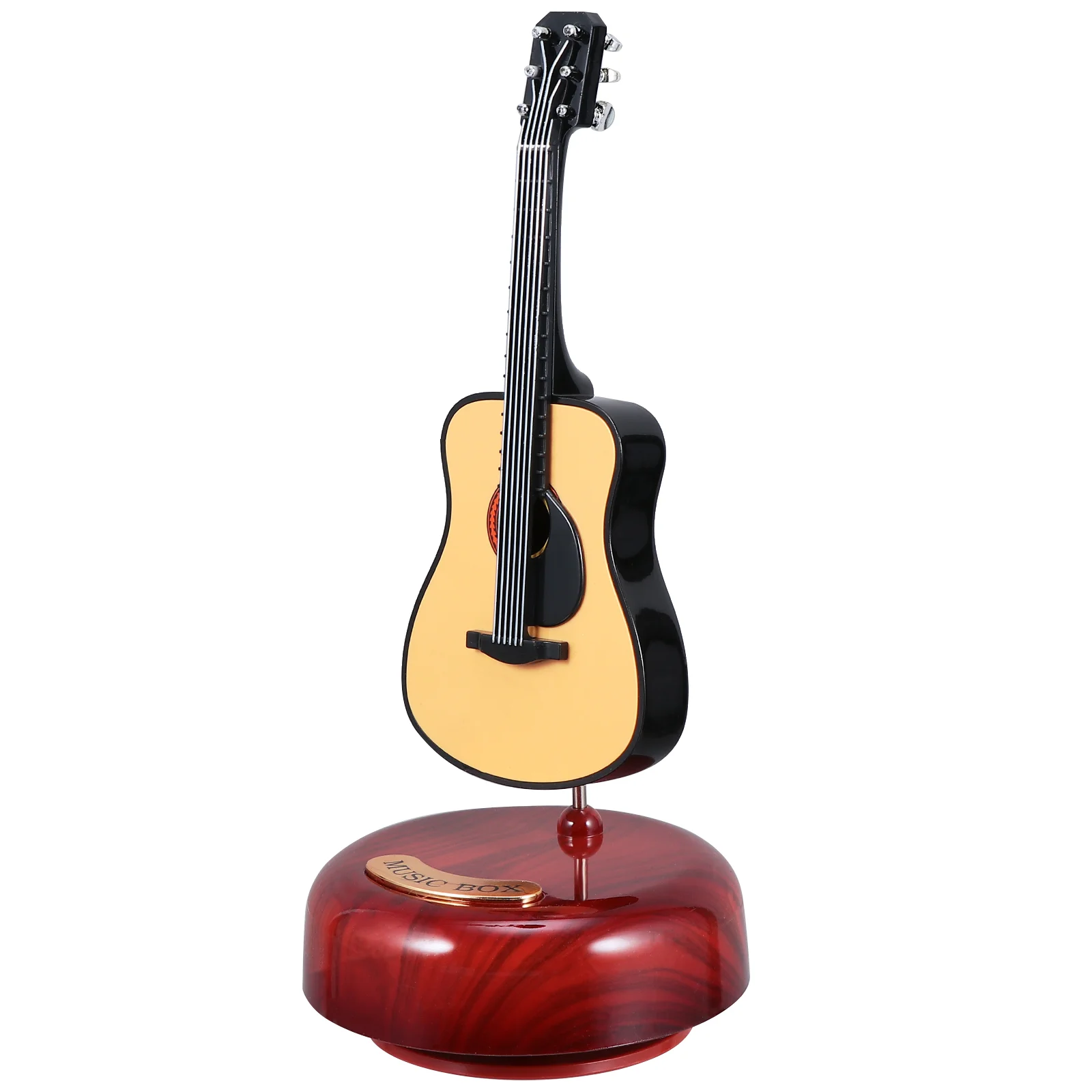 

Boxmusical Guitar Miniature Toy Rotatable Vintage Girl Instrument Cartoon Baby Present Gifts Kids Birthday Roundviolin Rotating