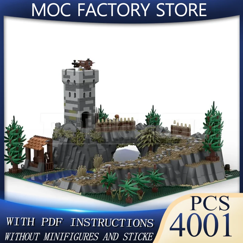 Фото Новые строительные блоки Moc, модель средневековой архитектуры, часовая башня, модульные строительные блоки, подарок, детские игрушки, набор для сборки «сделай сам» №1