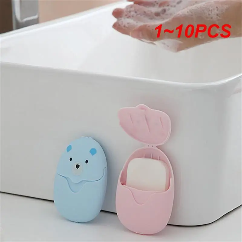 

1~10PCS Portable Papers Soap Flowers Shape Disposable Papers Soap Sheets For Washing Hands Bath Kitchen Outdoor Travel Camping