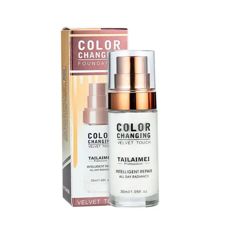 

30ml Color Changing Foundation Cover Primer Base MakeUp Natural Color Brightening Moisturizing Lasting Makeup Foundation