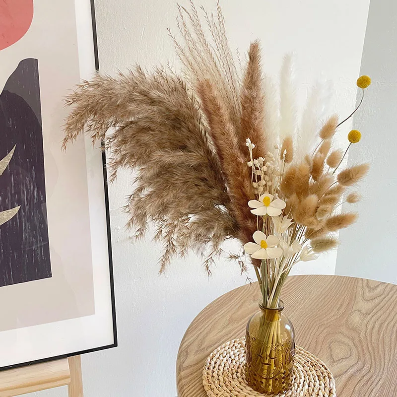 

Natural Reed Bouquet Of Dried Flowers Living Room Decoration Home Decoration Tabletop Ornaments Air-Dried Real Flowers