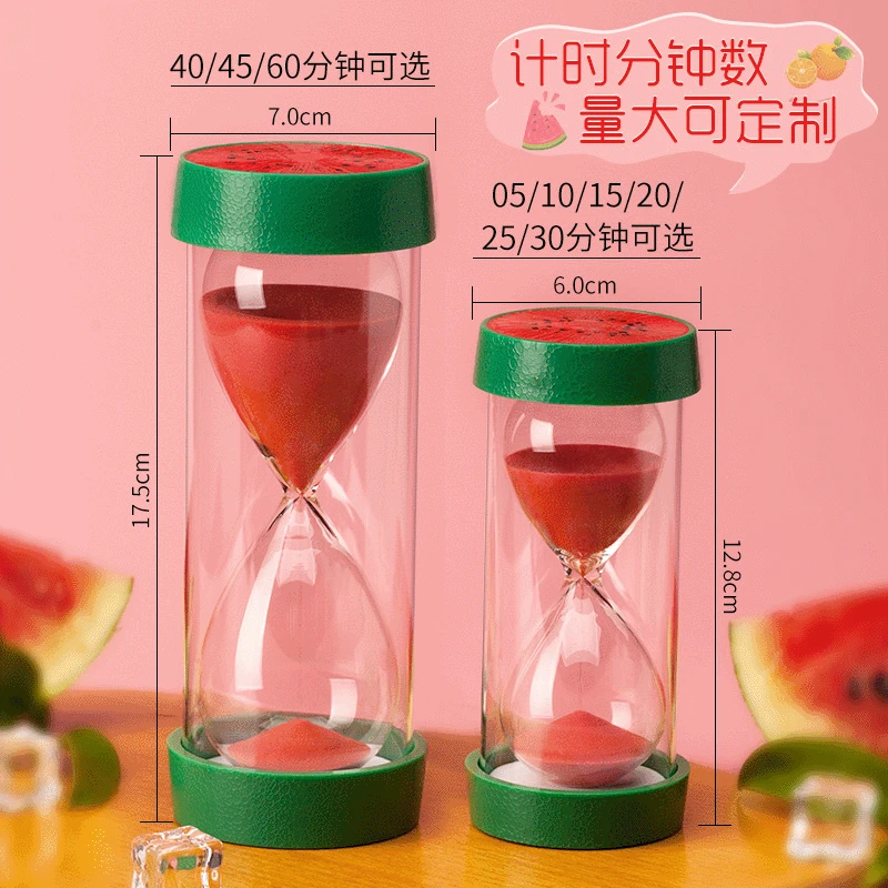 

Fruit Hourglass Creative Gift Glass Transparent5/10/15/30/45/60Minute Timer Hourglass Ornaments
