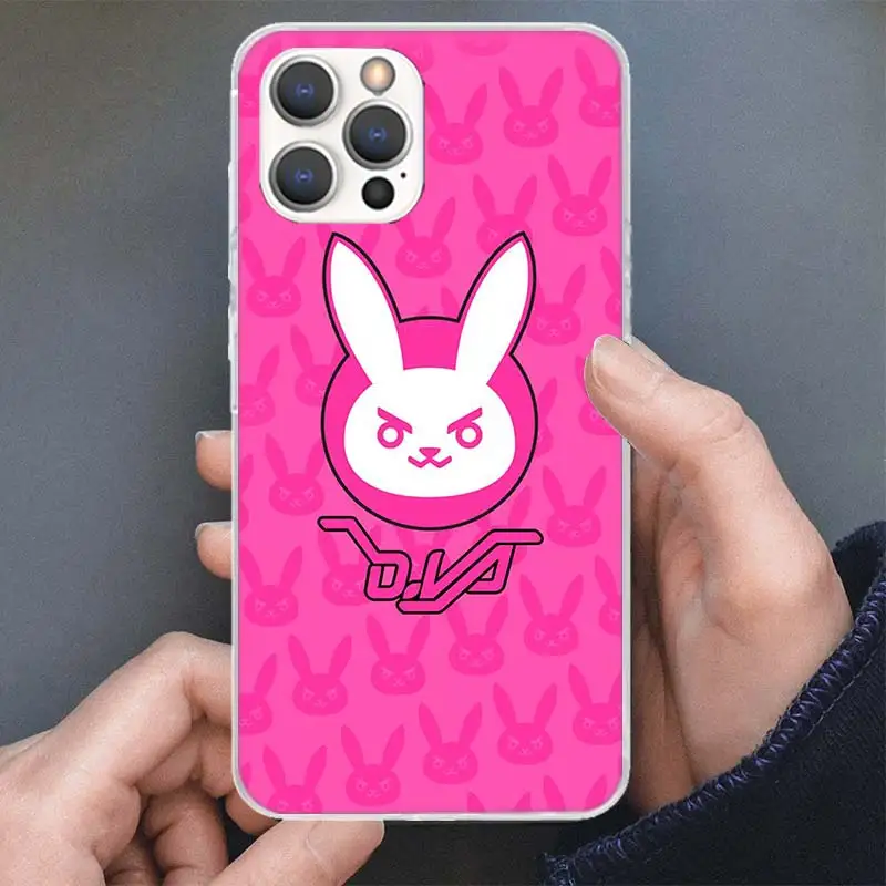 Game O-Overwatchs-DVA Phone Case For Apple iPhone 14 13 12 11 Pro Max Mini XS XR X 7 Plus 8 + 6 6S SE 5 Soft Cover Silicone Shel images - 6