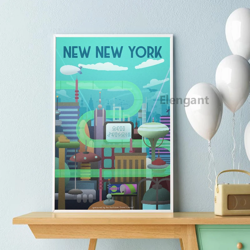 Плакат футуристима акварельные диснеевские Мультяшные художественные принты