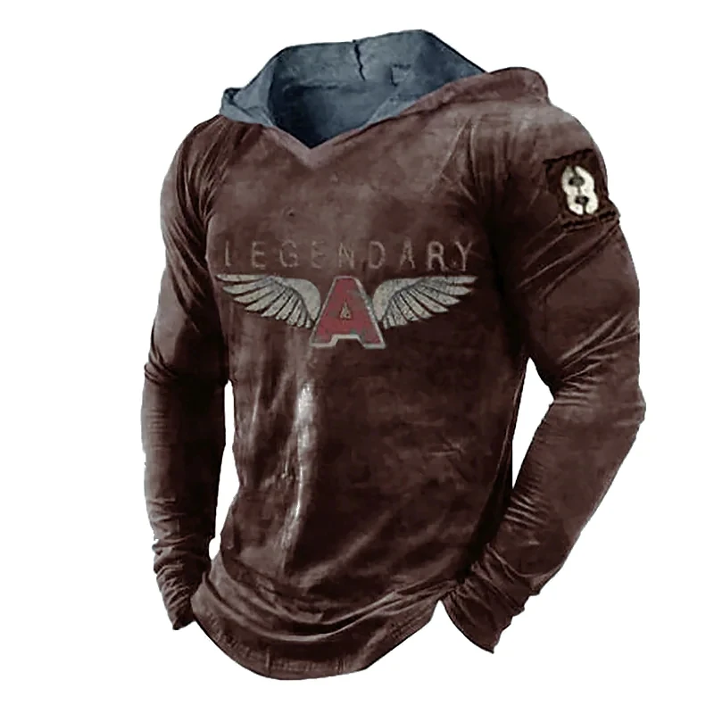 

Мужская толстовка с капюшоном, пуловер с капюшоном, свитшот с цветным графическим принтом в стиле пэчворк, повседневная спортивная винтажн...