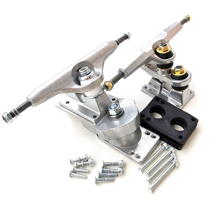 

6.25Inch Double Kingpin Surf Skateboard Trucks S7 Adapter Gravity Casting Rear Trucks Red Spring