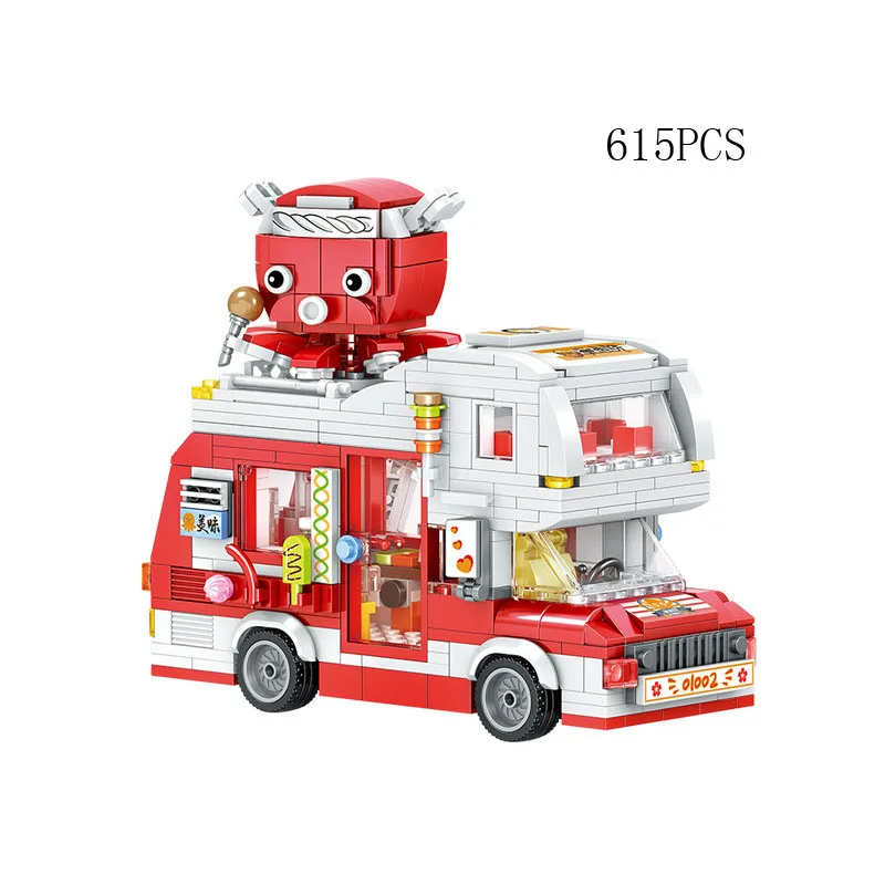 

Японские мини-блоки «колеса на блюдах», шарики осьминога, конструктор для мороженого, фигурка из кирпича, развивающая игрушка для детей, подарок
