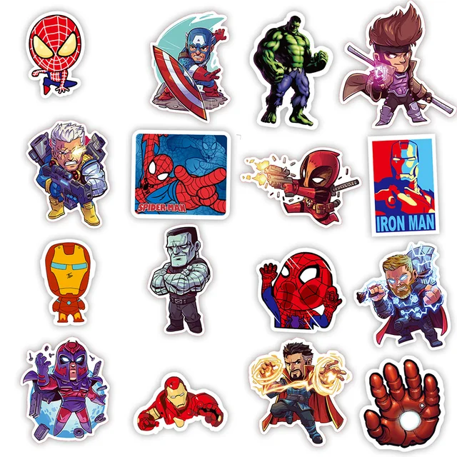10/30/50/100pcs Disney Marvel Vintage The Avengers Super Hero Anime Stickers Cartoon Decal Laptop Car Motorcycle Funny Sticker 6