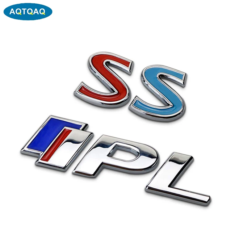 

AQTQAQ 1Pcs 3D Metal S IPL Car Side Fender Rear Trunk Emblem Badge Sticker Decals for Infiniti Q50 Q50L,car stickers funny